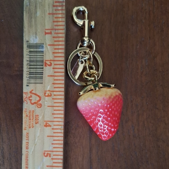 Strawberry Keychain on Leather Bag - Picture 6 of 6